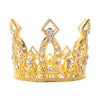 Creaides Mini Crown Cake Topper Princess and Prince Crystal Headpiece Tiara Rhinestone Crown Cake Decoration for Wedding Birthday Baby Shower Party