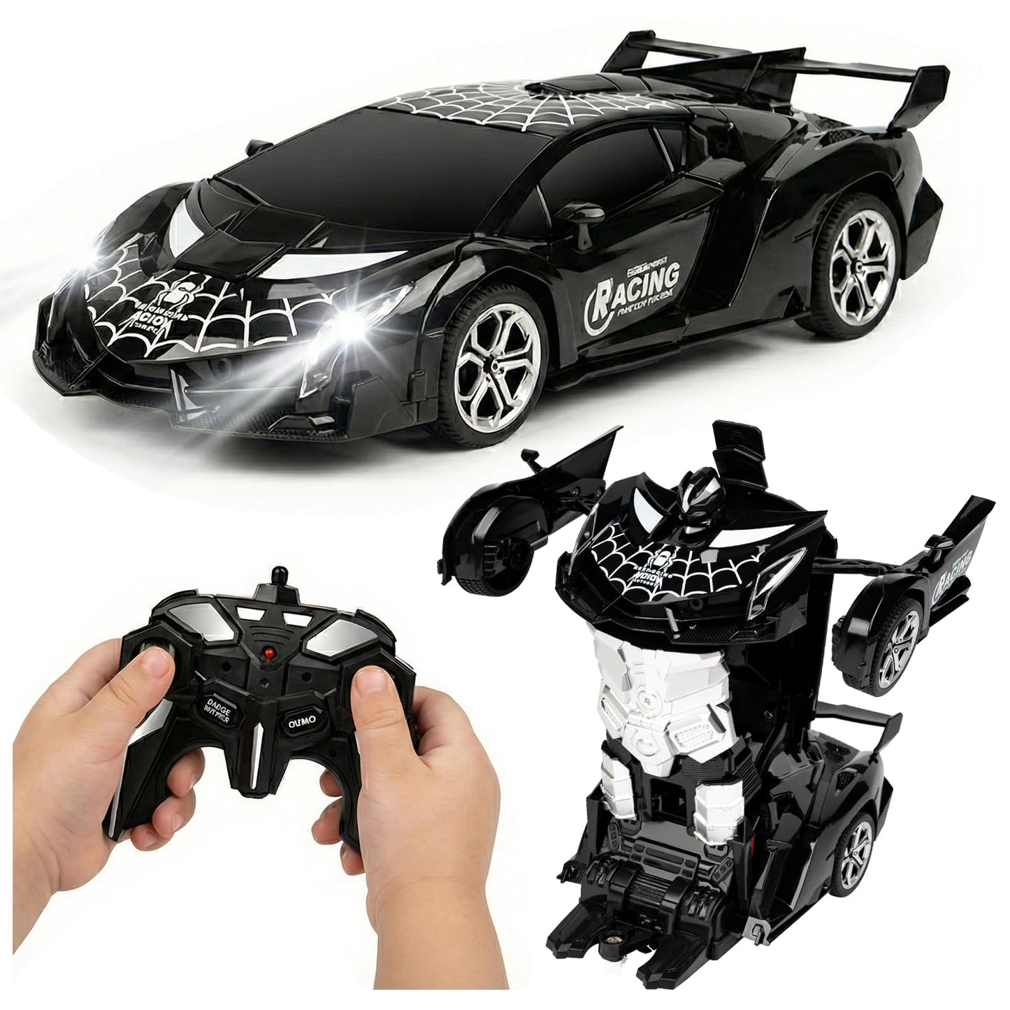 YEJUAWEN Remote Control car Toy, Suitable for Boys and Girls Aged 3-12, 2.4GHz Transforming Robot car Supports Gesture Sensing and 360° Rotation EN02