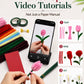 Anpyxun Pipe Cleaner Flower Kit for Adults, 600 PCS All-in-One Chenille Stems Flower Bouquet Making Kit with Video Tutorials, 6 Colors Forever Flower