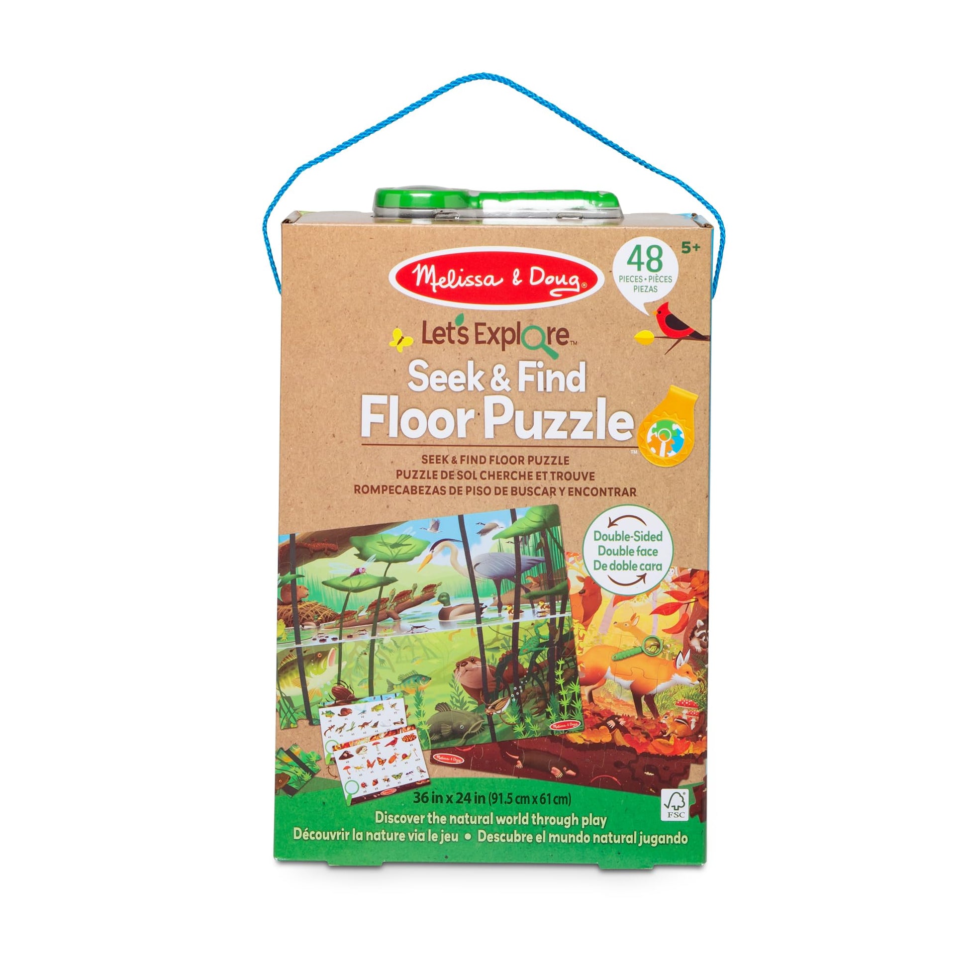 Melissa & Doug Double-Sided Seek & Find Puzzle - FSC Certified