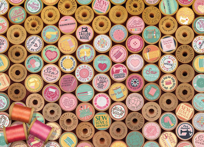 Cobble Hill 1000 Piece Puzzle - Sew Happy! - Sample Poster Included