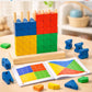 Montessori Wooden Stacking Toy for Kids - Toddler & Preschool STEM Learning Creative Brain Teaser Educational Logic Game - Puzzle Colorful Triangle