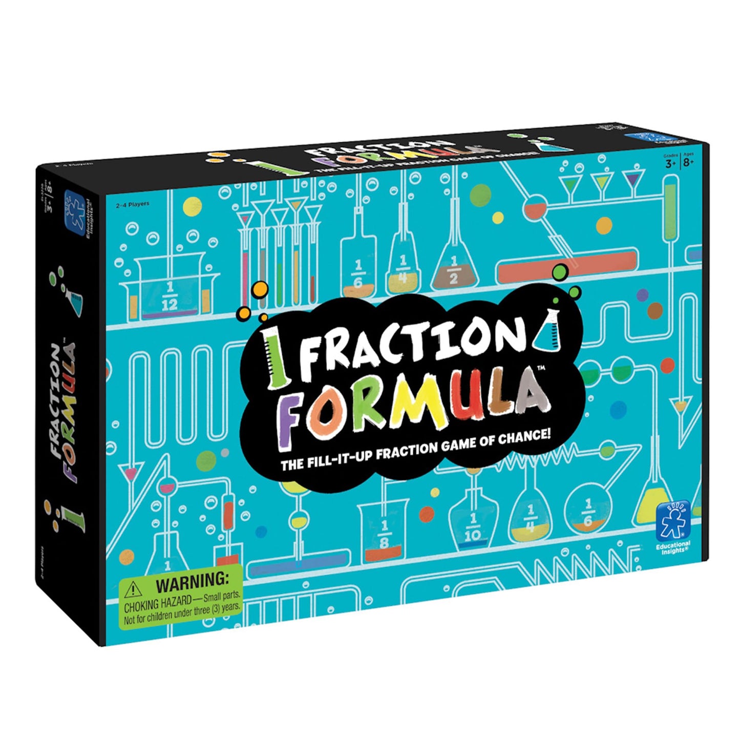 Educational Insights Fraction Formula - 3rd Grade Math Games for Kids 8-12, Fraction Tiles and Fractions Flash Cards, Learning Games and Math