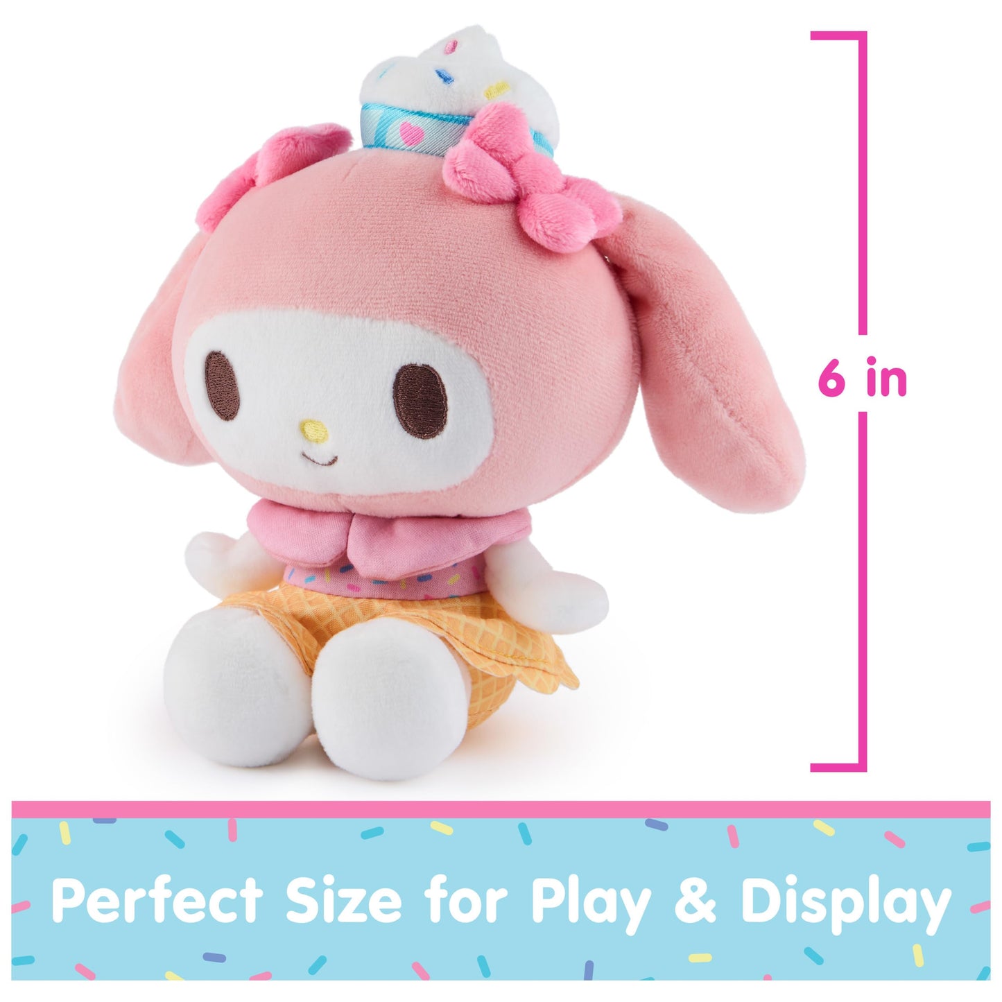 GUND Sanrio My Melody Ice Cream 6-Inch Plush Toy for Ages 1+