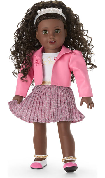 American Girl Truly Me 18-inch Doll Celebrity Chic Outfit with Jacket, Top, Skirt, Flats, and Ankle Straps, for Ages 6+