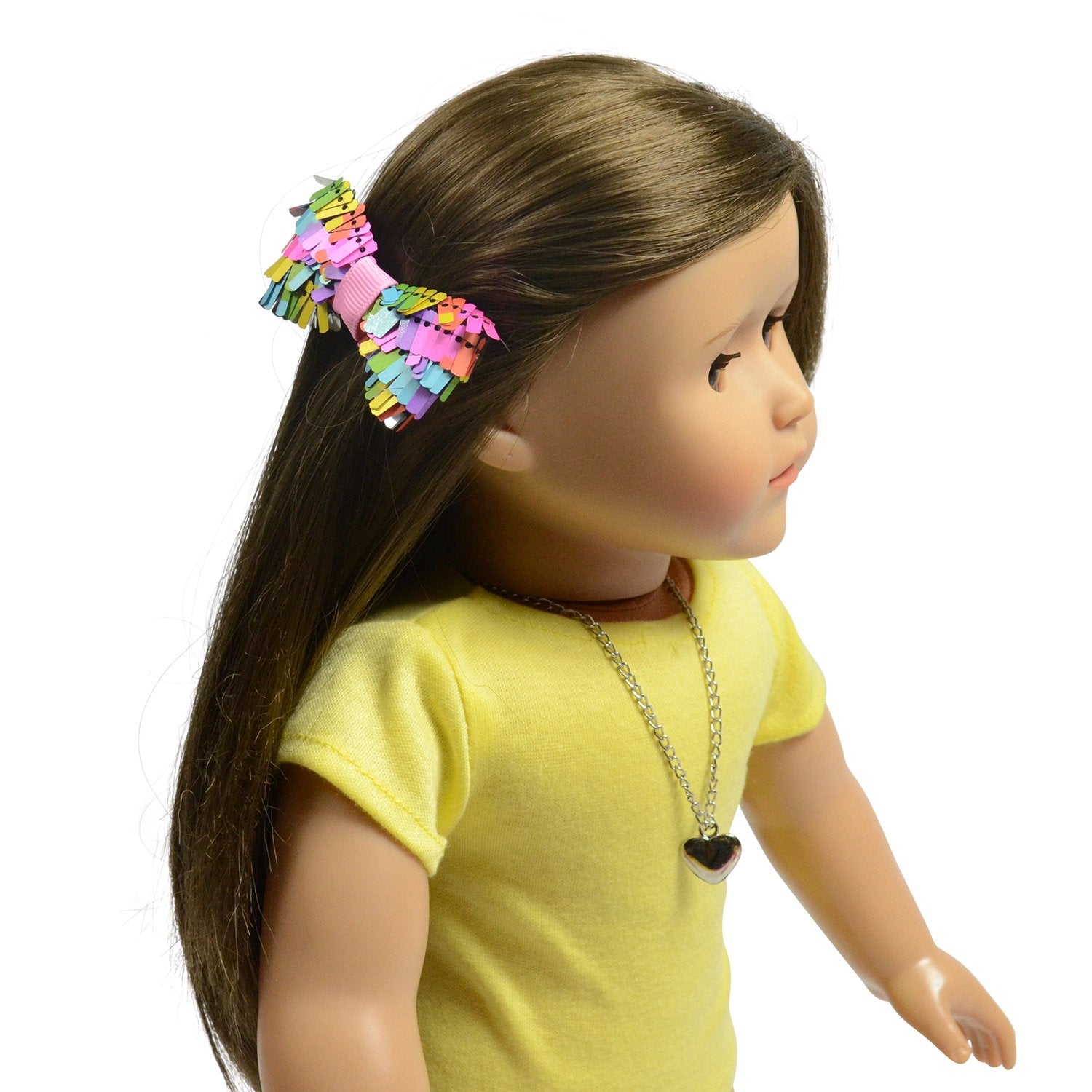The New York Doll Collection Animal Print Leggings and White Top Fits All 18 inch Dolls
