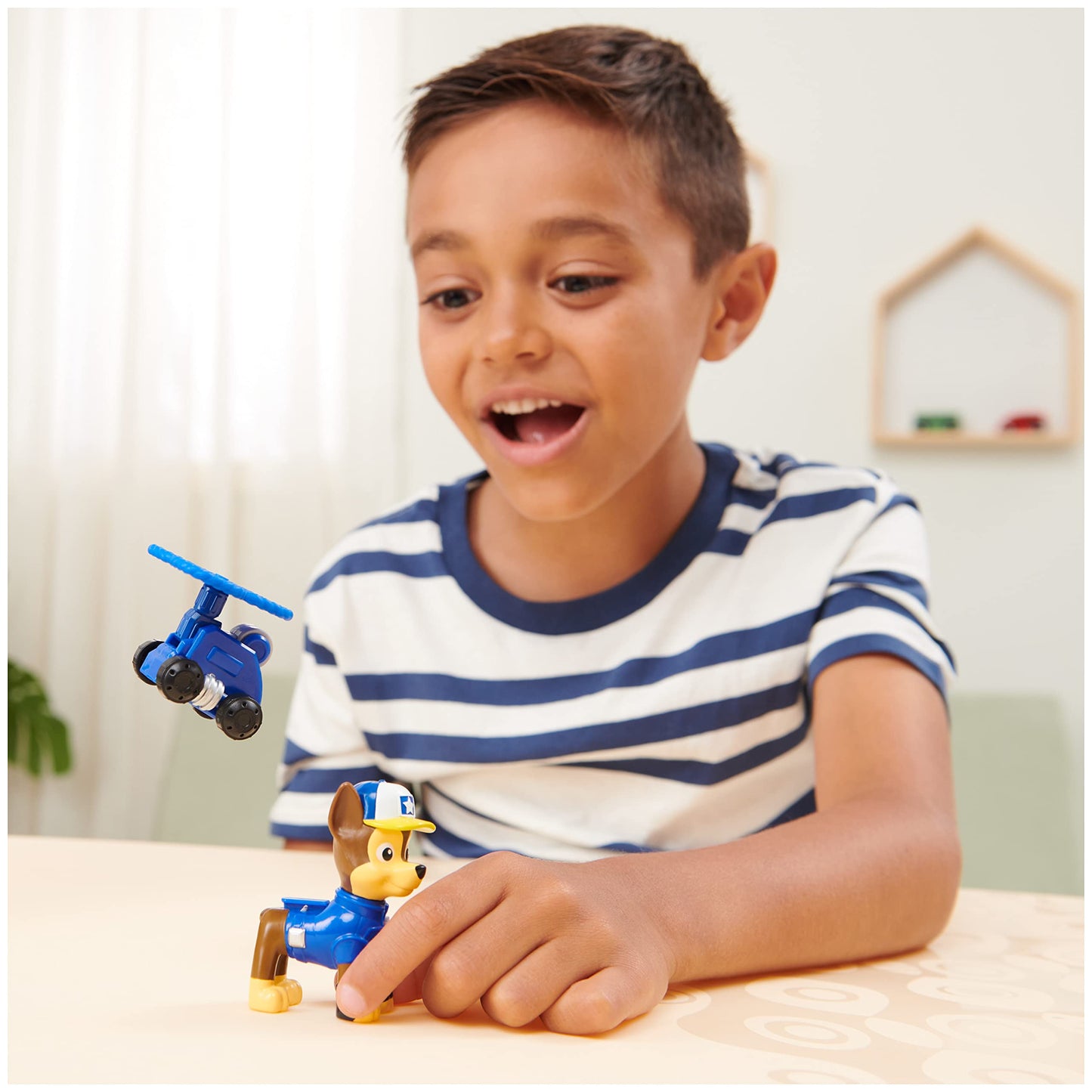PAW Patrol Big Truck Pups - Chase Action Figure with Rescue Drone with Click Mount Command Center Platform and Animal Friend
