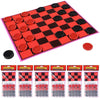 Gamie Checkers Board Game for Kids, Set of 6, Classic Checkers with Red and Black Pieces, Fun Travel Games for Kids and Adults, Cool Birthday Party