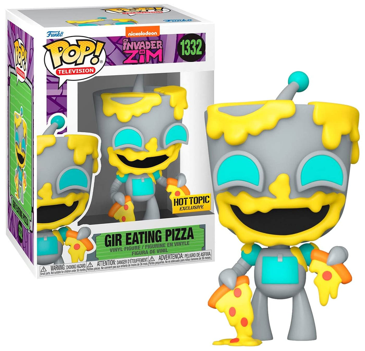 Funko Pop! Television: Invader Zim - Gir Eating Pizza (Special Edition) #1332 Vinyl Figure