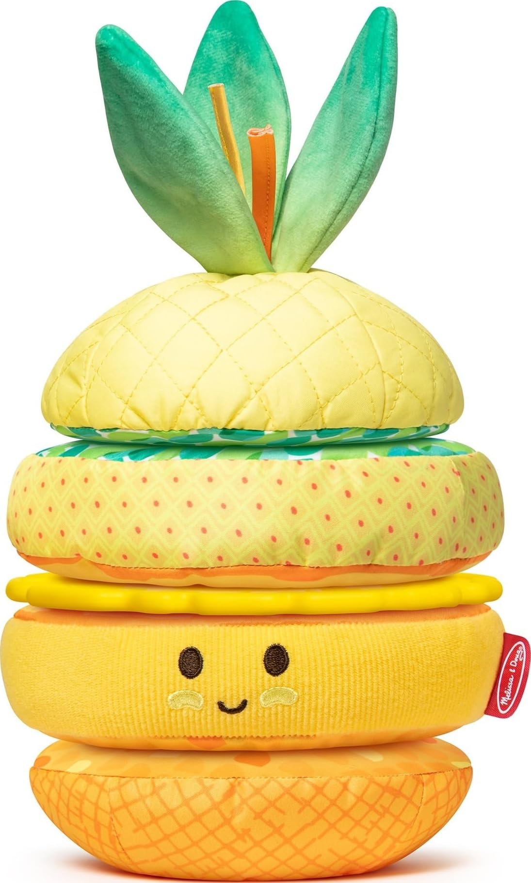 Melissa & Doug Multi-Sensory Pineapple Soft Stacker Infant Toy - Stacking Toys For Babies, Pineapple Stacking Toy For Infants