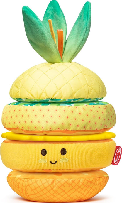Melissa & Doug Multi-Sensory Pineapple Soft Stacker Infant Toy - Stacking Toys For Babies, Pineapple Stacking Toy For Infants