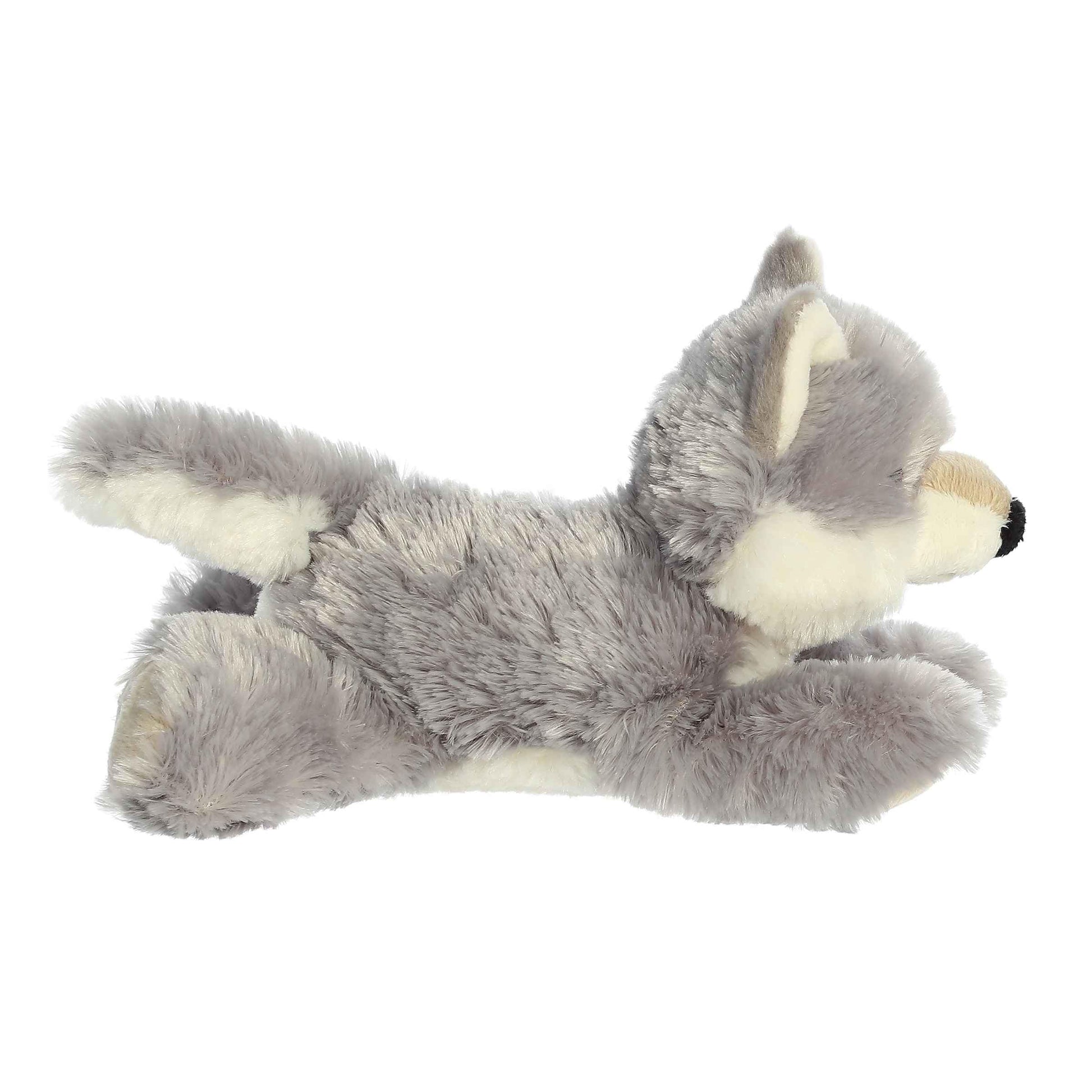 Aurora® Responsibly Made Eco Nation™ Eco Softies™ Wolf Stuffed Animal - Ideal for Playtime Adventures - Perfect for Birthdays or Just Because - Gray 9