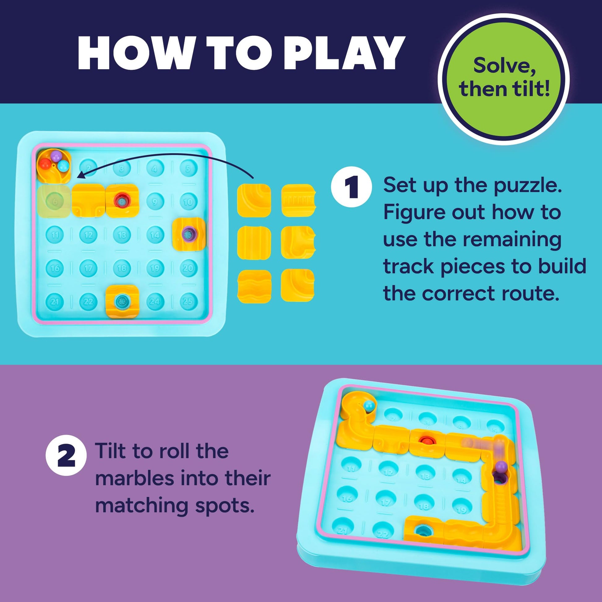 Educational Insights Tiltonic Marble Maze - Marble Circuit Board for Kids, Brain Teasers for Kids 8-12, 3D Maze Puzzle, Single Player Puzzle Games