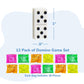 ArtCreativity Domino Game Set - Pack of 12 - Each Domino Set Includes 28 Pieces Per Neon Pink, Yellow, Green and Orange Bags - Great School, Carnival