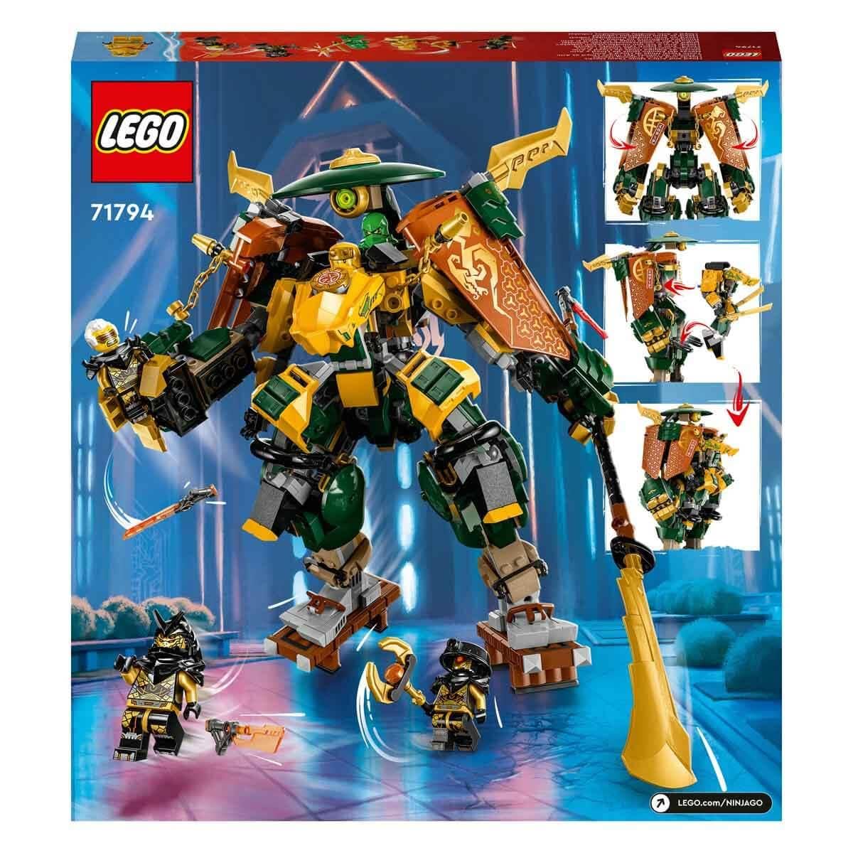 LEGO NINJAGO Lloyd and Arin’s Ninja Team Mechs Building Toy Set, Featuring 2 Battle Mechs and 5 Minifigures, Gift for Imaginative Boys and Girls Ages