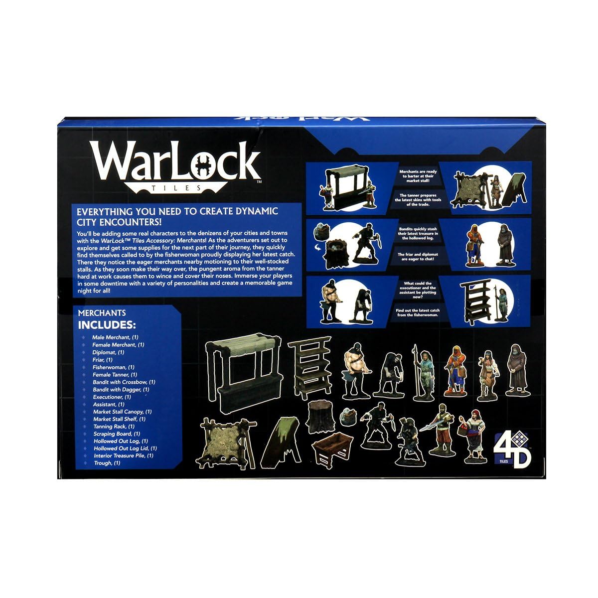 WizKids Warlock Tiles: Accessory - Merchants