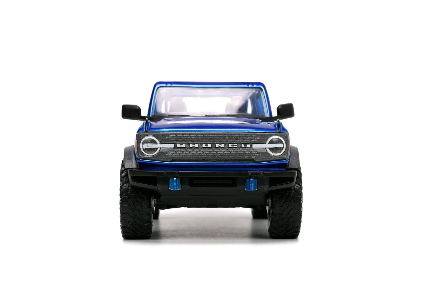 Jada Just Trucks 1:24 2021 Ford Bronco Die-Cast Car & Tire Rack, Toys for Kids and Adults(Candy Blue)
