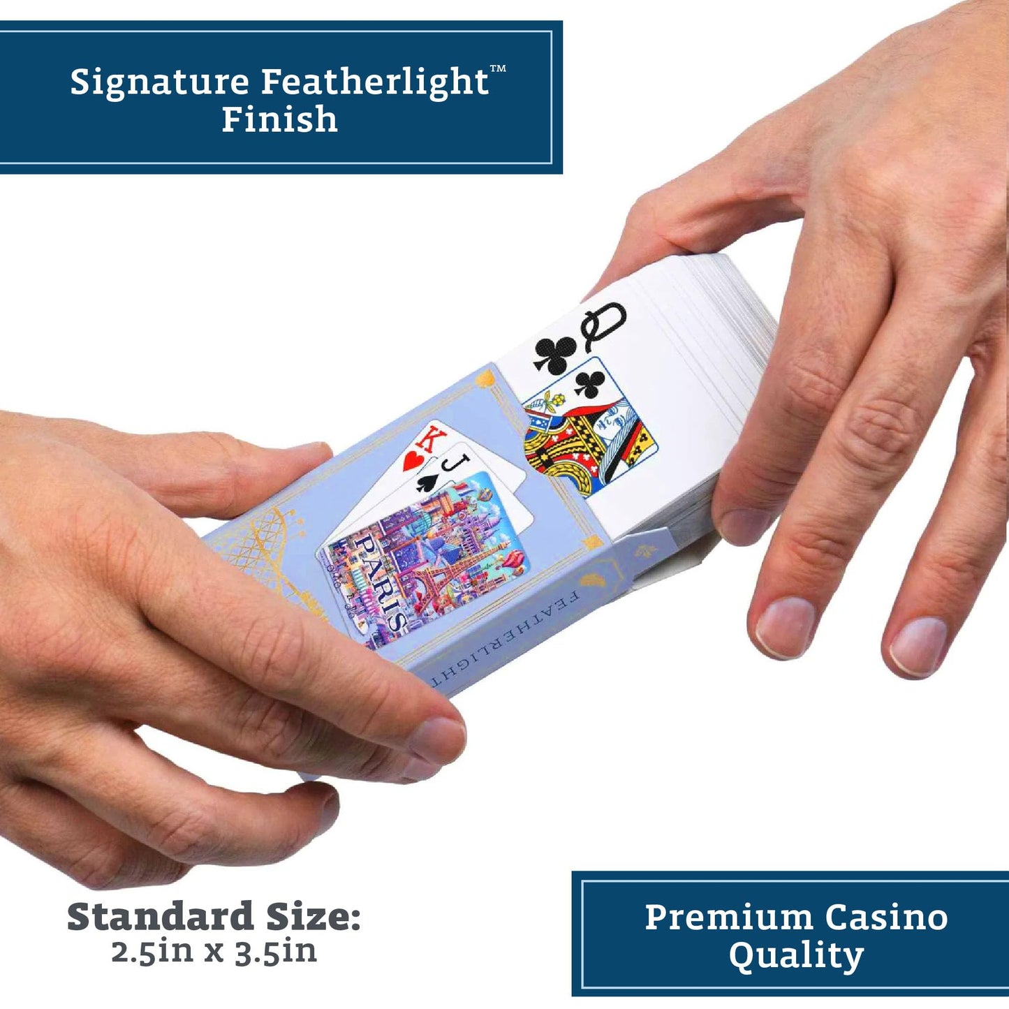 Boardwalk Puzzles Premium Featherlight Unique Playing Cards, Fun Themed Deck for Home and Travel | Paris