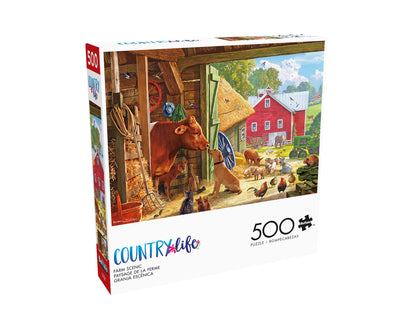 Buffalo Games - Farm Scenic - 500 Piece Jigsaw Puzzle for Adults