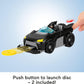 Fisher-Price Imaginext DC Super Friends Metal Force Batmobile Toy Car, 3-inch Batman Action Figure & Accessories Set, Includes Launcher & 2 Discs