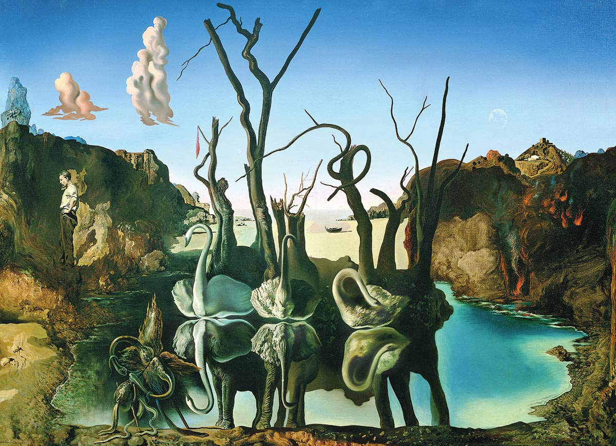EuroGraphics Salvador Dalí Swans Reflecting Elephants Puzzle (1000 Piece) (6000-0846) , White