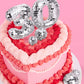xo, Fetti 6pc 30th Birthday Disco Cake Topper | Groovy Bday Party Decor