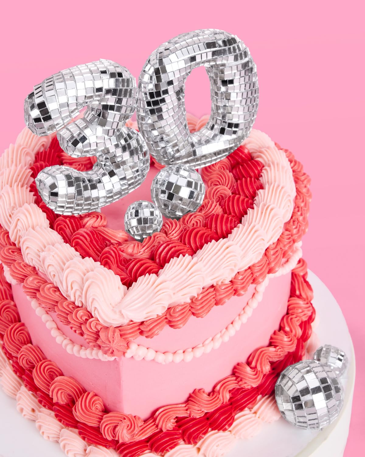 xo, Fetti 6pc 30th Birthday Disco Cake Topper | Groovy Bday Party Decor