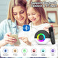 goopow Mini Karaoke Machine Speaker for Kids Adults, Portable Bluetooth Microphone Song Toys with LED Light, Best Chritmas Birthday Festival Gift for