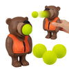Hog Wild Bear Ball Popper Toy - Holiday Stocking Stuffer Includes 4 Soft Foam Balls - Squeeze to Pop Air Powered Balls Up to 20 Feet -