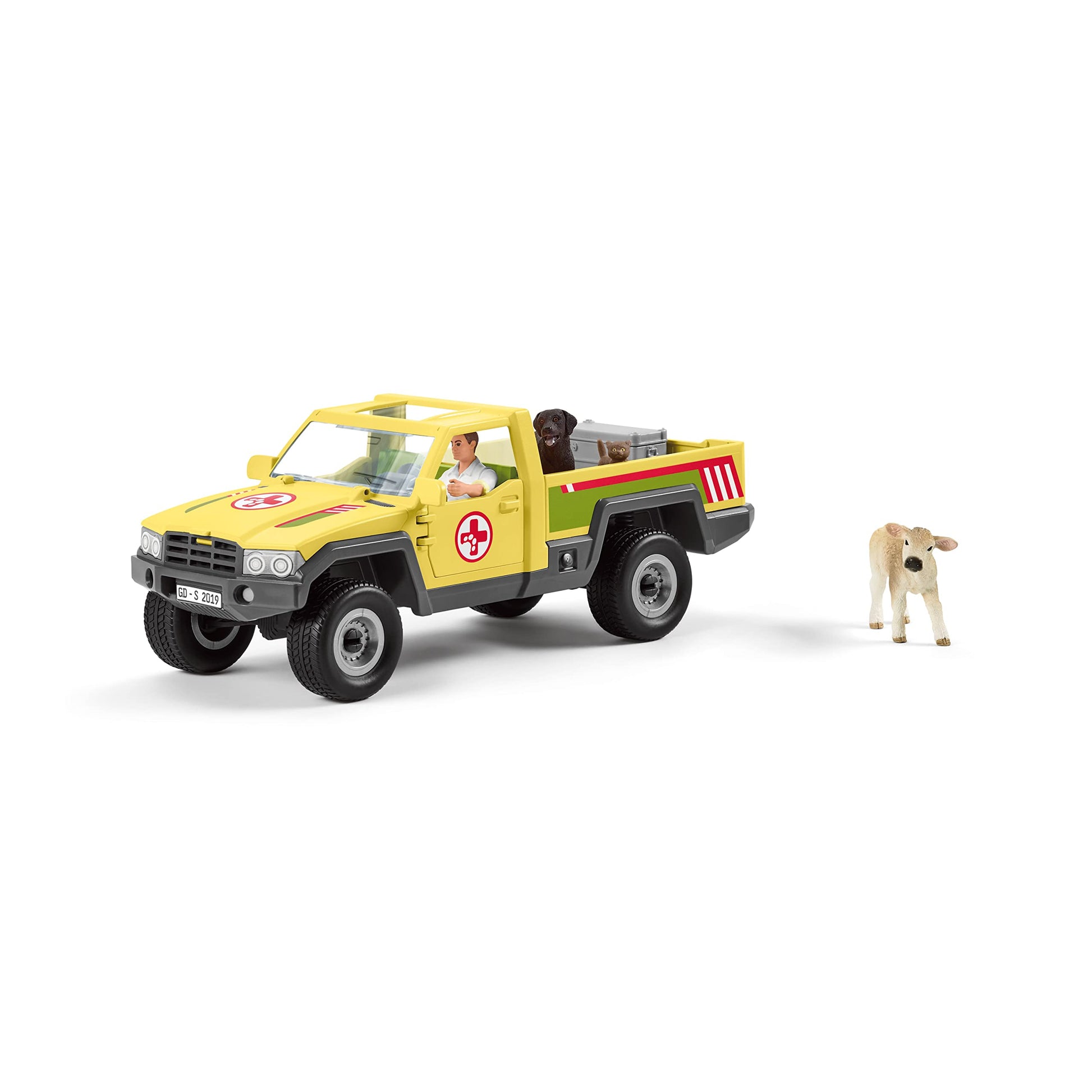 Schleich Vet Visit to the Farm Farm World 12-Piece Veterinarian and Truck Toy Set with Animal Toys for Kids Ages 3-8