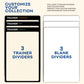 Trading Card dividers, Card Dividers for Storage Boxes, 54 Pieces