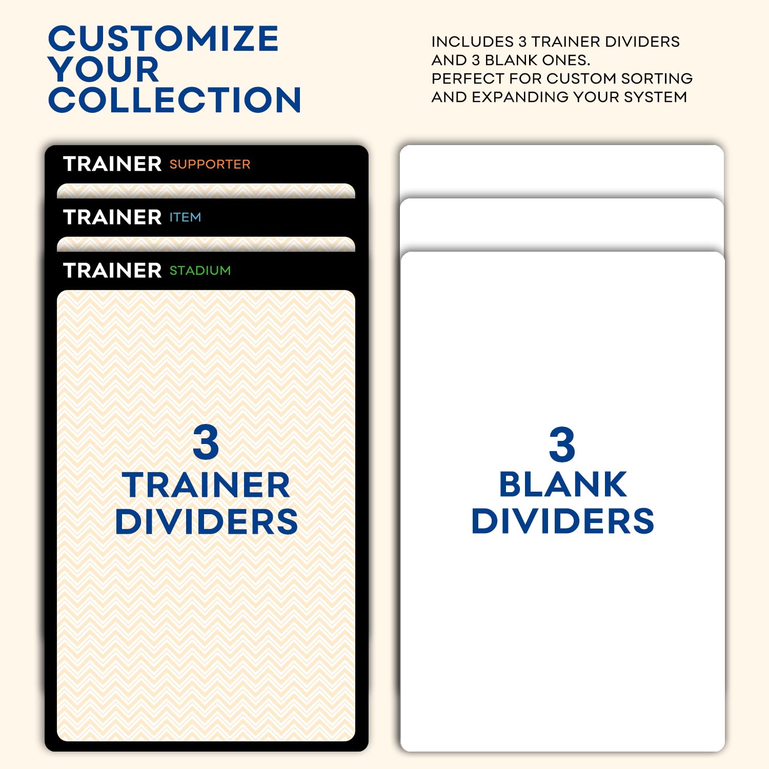 Trading Card dividers, Card Dividers for Storage Boxes, 54 Pieces