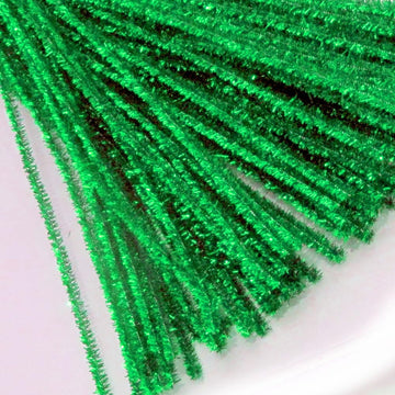The Crafts Outlet Chenille Sparkly Stems, Pipe Cleaner, 20-in (50-cm), 10-pc, Mixed Pack