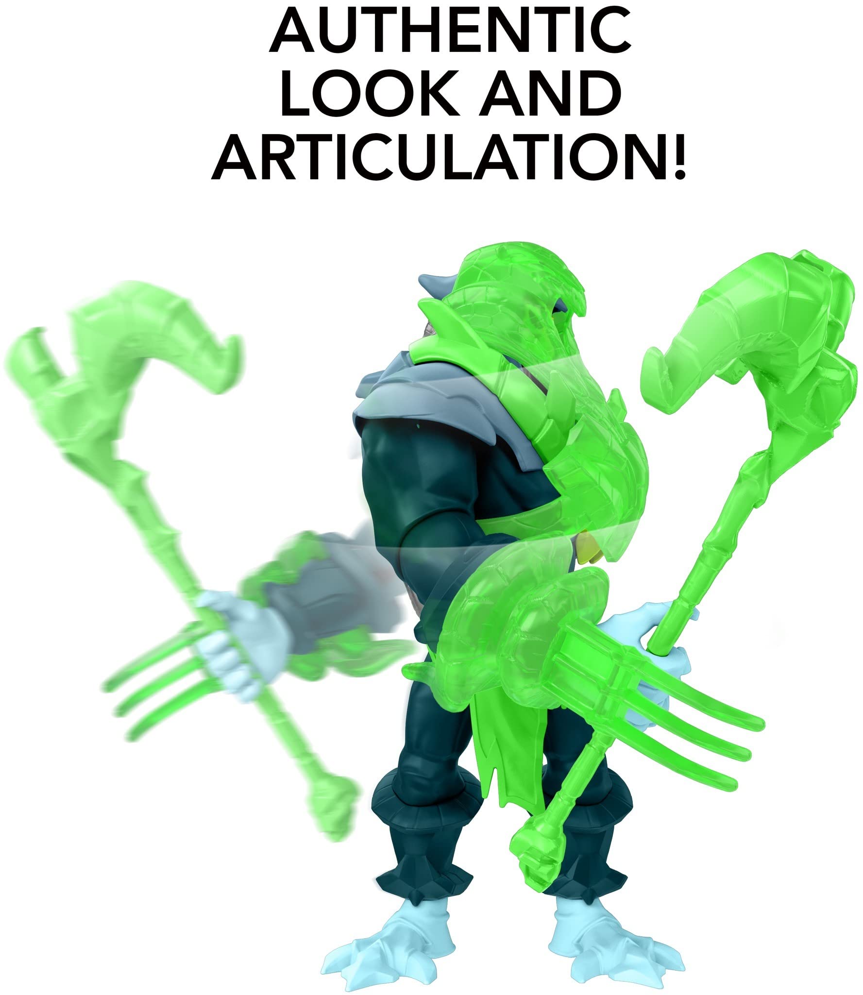 Masters of the Universe and He-Man Deluxe Skeletor Large Action Figure with Power Attack Move & 4 Accessories Inspired by MOTU Netflix Animated
