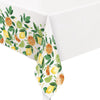 Citrus Fruit Rectangular Table Cover (54" x 84") - 1 Pc. | Vibrant & Durable Plastic, Perfect For Summer Parties, Tropical Themes, BBQs & Picnics