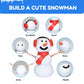 Build Buddiez Snowman - 6 Pack Party Bucket | DIY Craft Set with Putty & Accessories | Build, Decorate & Display Your Own Snowmen | Fun Winter