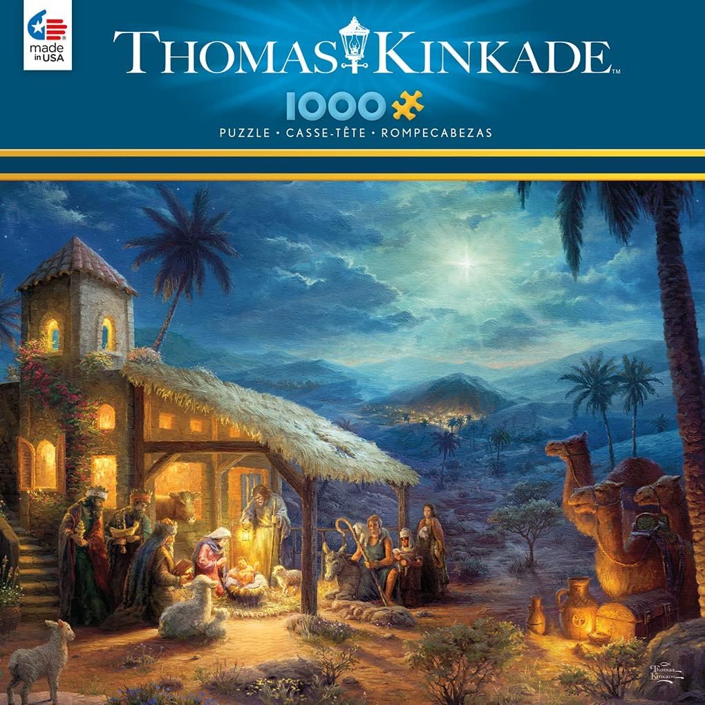 Ceaco - Thomas Kinkade Christmas Nativity - 1000 Piece Puzzle for Adults
