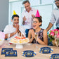 40PCS Happy 40th Birthday Decorations Navy Blue and Gold Theme Party for 40 Years Old Party Decorations Include Plates Napkins For Men Boys Girls