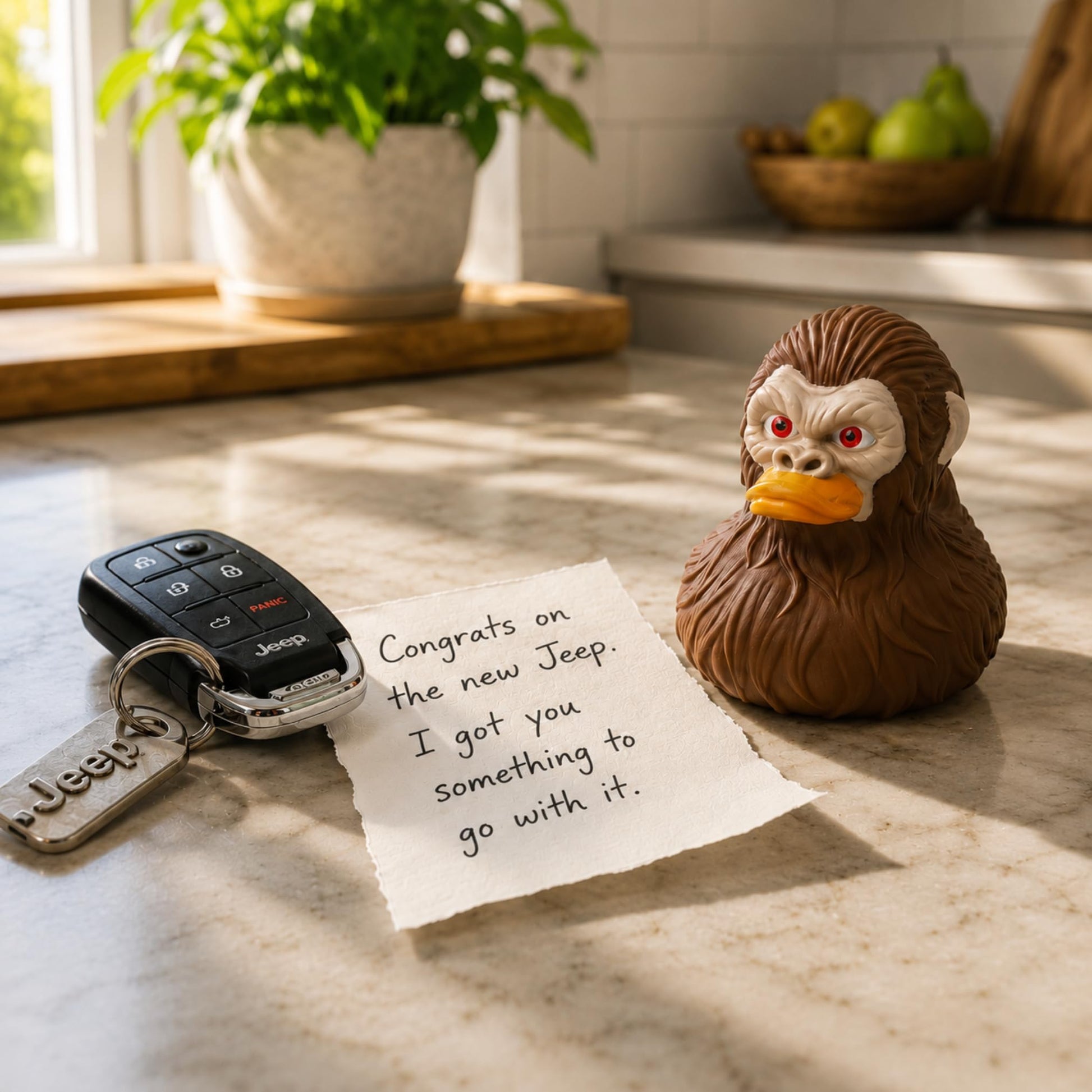 Bigfoot Rubber Ducks for Jeeps - Funny Jeep Ducks for Ducking - Unique Bronco Accessories for Squatching - Cool Bigfoot Gifts - Sasquatch Toy Ducks