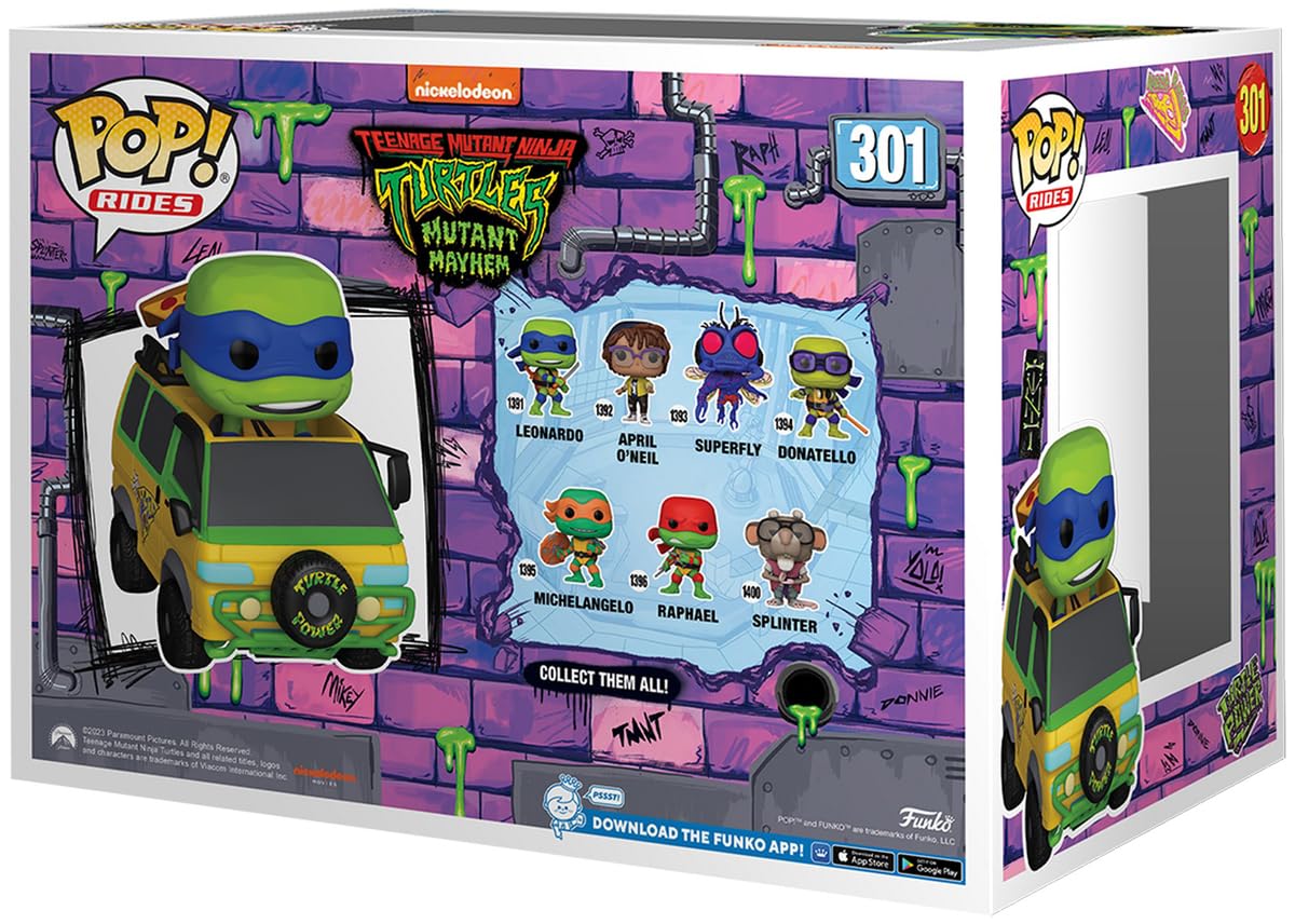 Funko Pop Ride SUPDLX! Movie: Teenage Mutant Ninja Turtle - Leonardo in Van (Exc), Collectable Vinyl Figure - 73578