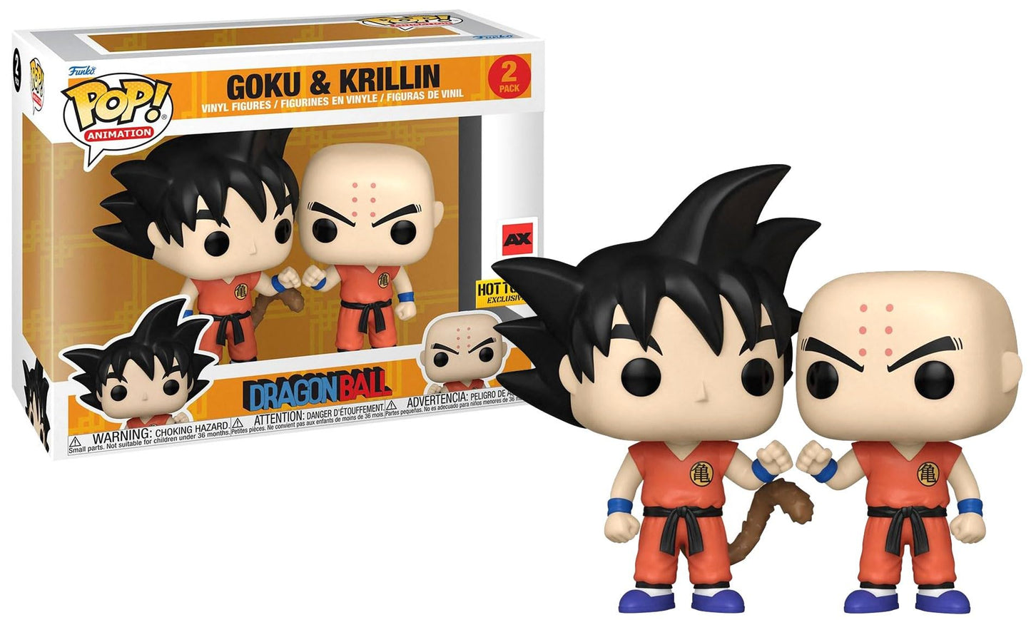 Pop! Animation: Dragon Ball-Goku Krillin 2pk (exc),Collectible Vinyl Figure