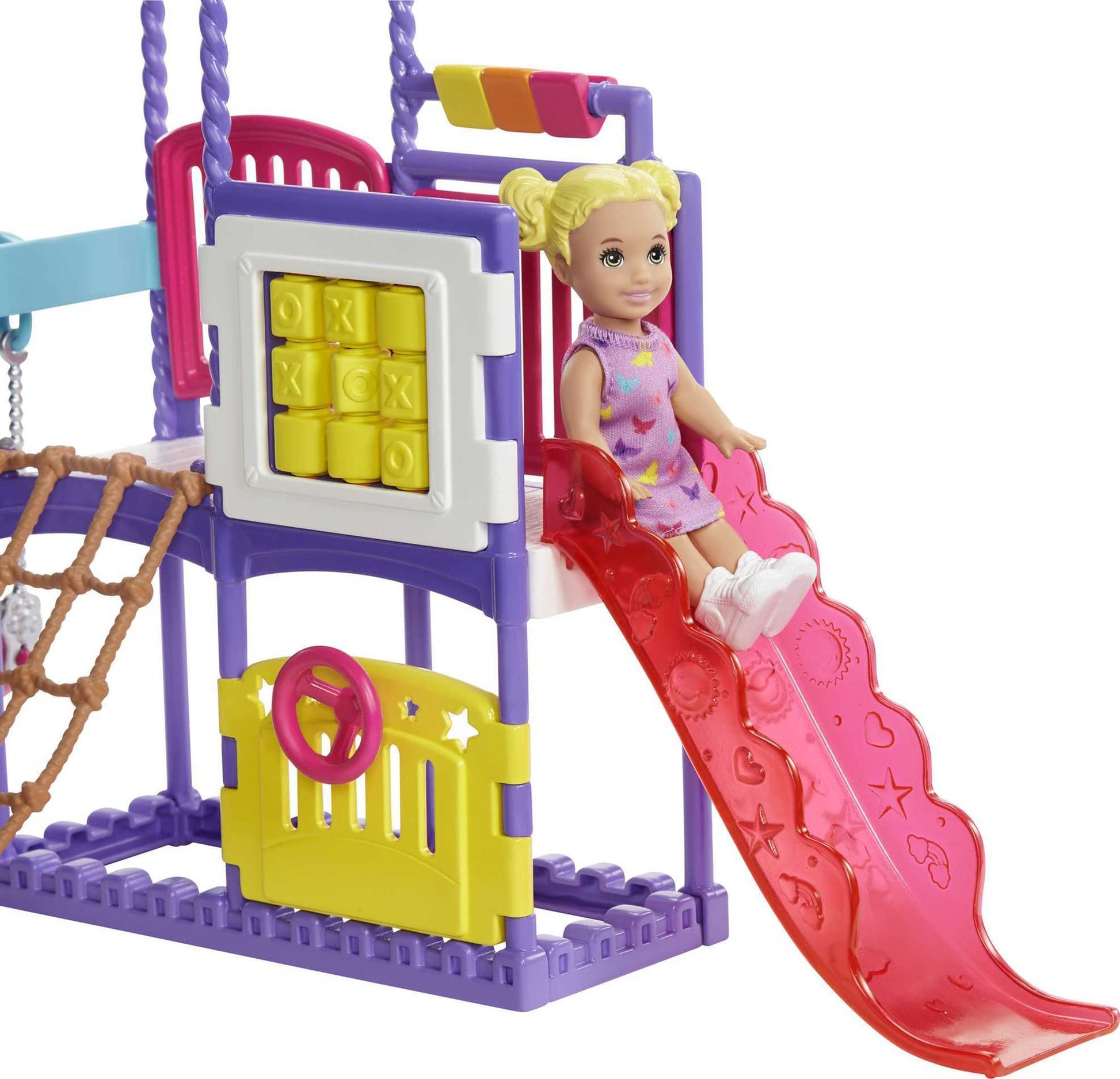 Barbie Skipper Babysitters Inc. Climb 'n Explore Playground Dolls & Playset with Babysitting Skipper Doll, Toddler Doll, Play Station, Moldable Sand &