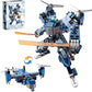 Tenhorses 2-in-1 Transformable Mech Building Set, Switch Between Warrior Robot and Fighter Jet Model Kits Without Disassembly, Ideal Christmas