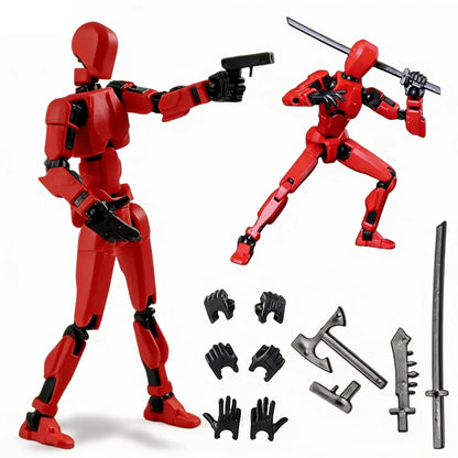 Titan 13 Action Figure, Assembly Completed 3D Printed Action Figure, Multi-Jointed Movable Dummy Robot, Articulated Desktop Toy for Collectors