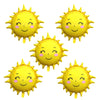 5PCS 30Inch Sun Foil Balloons Sun Mylar Balloons for Boys Girls Summer Themed Party Birthday Decorations