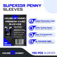 200pc Top Loaders for Cards and Penny Sleeves Bundle - Hard Plastic Card Sleeve, Trading Card Protectors, Yugioh & Baseball Card Sleeves - 100 Trading