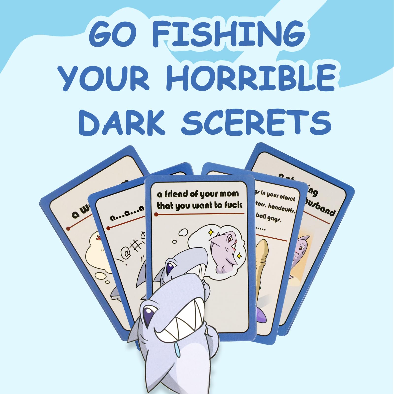 Remione Horrible Go Fish Card Game for Grown Up You've Always Wanted, 2+ Players, 104 Cards, 10+ Minutes, 26 Pairs, Card Games for Grown Ups Party Fun