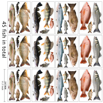 Simulated Natural Fish Stickers Suit