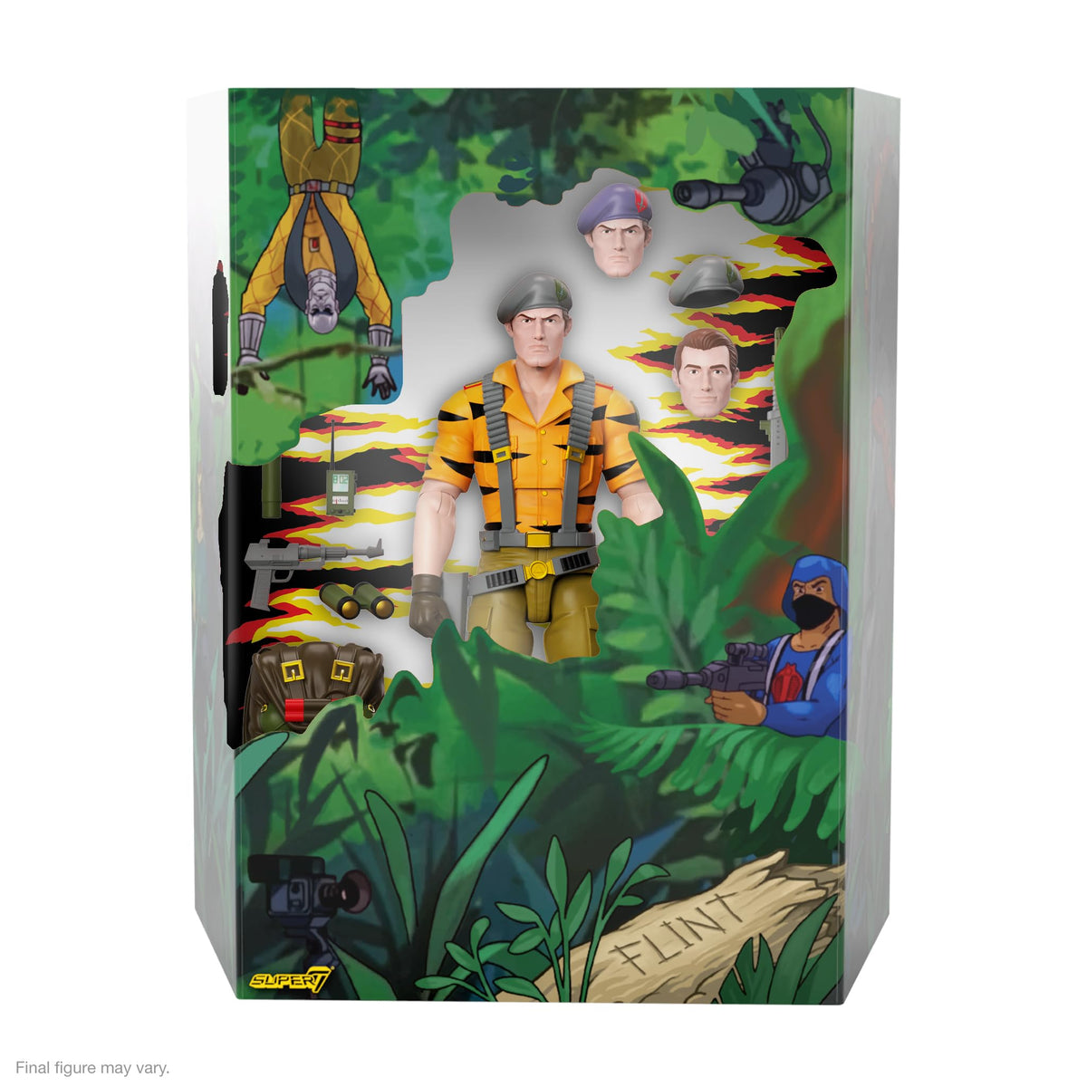 Super7 ULTIMATES! G.I. Joe Flint (Tiger Force) - 7" G.I. Joe Action Figure with Accessories - Classic Cartoon Collectibles and Retro Toys