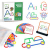 NONSOMPLE Pattern Blocks Puzzle STEM Toys for Creative Learning Sticks Shape Building Blocks Educational Resources Brain Teaser Montessori Toys